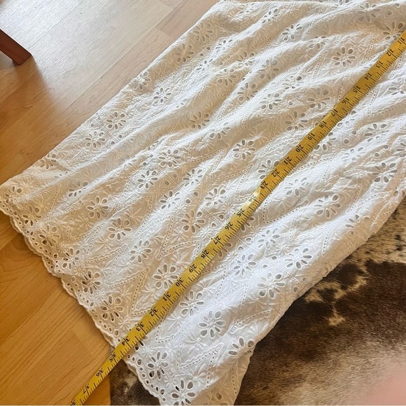 KATE SPADE Eyelet Lace Shift Dress Spice Things Up Mini White Flutter Size Small - Picture 11 of 12